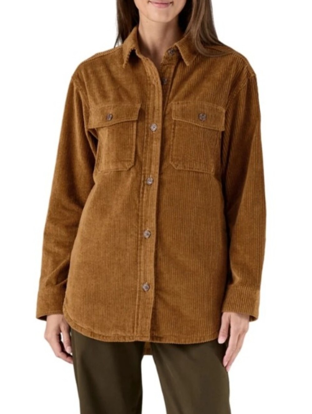 Patagonia Organic Cotton Corduroy Overshirt Jacket Deer Brown Small